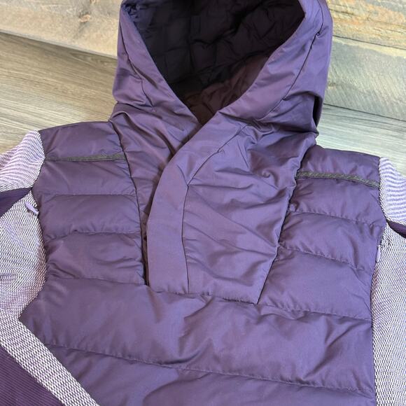 Lululemon Fluff Off Pullover 800 Fill Goose Down Jacket Size 6 Puffer Hoodie - Picture 10 of 16